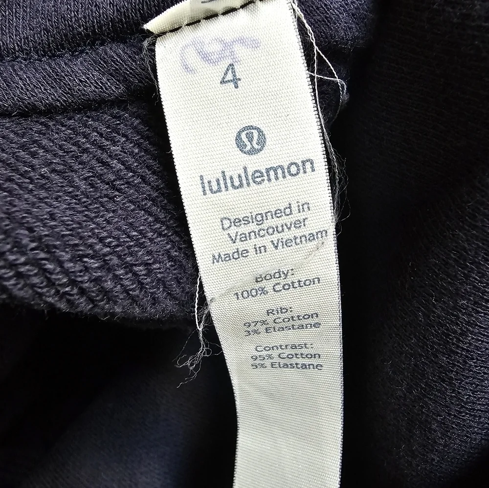 Lululemon Press Pause Pullover Sweatshirt Midnight Navy Size 4